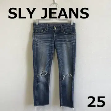 C0918A14 [ SLY JEANS ] 로랑 데미지 데님