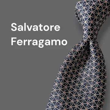 살바토레 페라가모 넥타이 간치니 올 패턴 블랙 계열