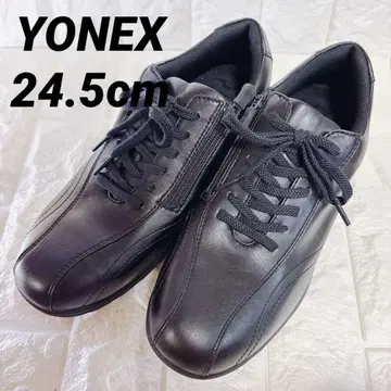 컨디션 최상 YONEX 올 블랙 파워 쿠션 가죽 24.5cm
