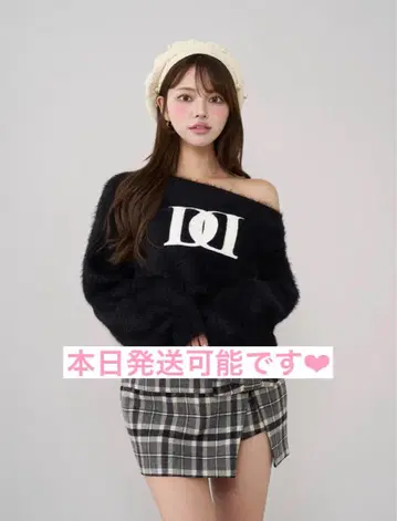 Darich 다리치 DD 로고 원숄더 니트탑