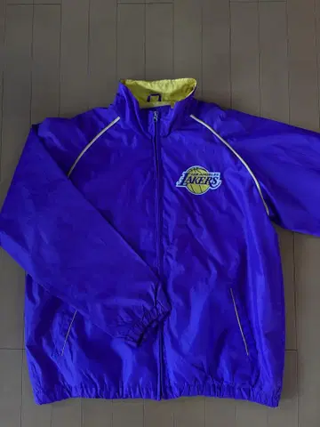 Lakers 나일론 자켓 M 보라색/옐로우 컬러