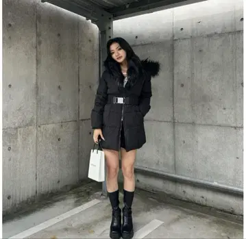 GYDA 벨트 포함 롱 다운 코트