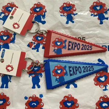 EXPO 2025 키링 세트 빨간색 파랑