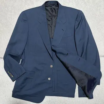3XL 빅 사이즈 네이비 블레이저 골드 버튼 뉴요커 테일러드 블루