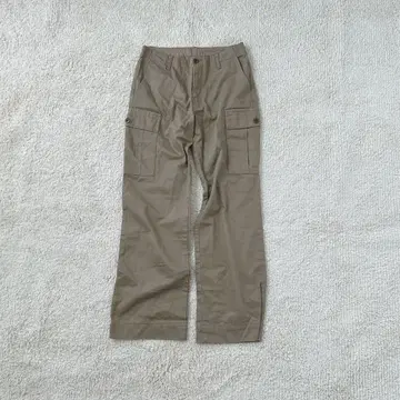 MUJI 카고 팬츠 코튼 치노 팬츠 스트레이트 와이드 캐주얼 무지