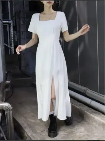 EVRIS 백 오픈 롱 원피스 프리 사이즈