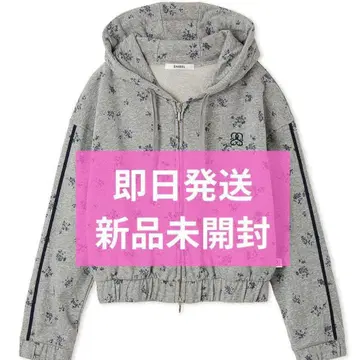 SNIDEL 스나이델 uv컷 후디 후드티 꽃무늬 플라워