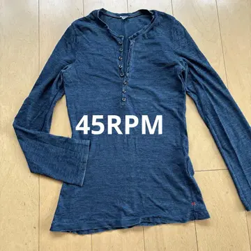 45RPM 인디고 긴팔 T셔츠