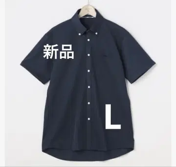 [ 새상품 ] 오리히카 네이비 버튼 다운 칼라 반팔 L