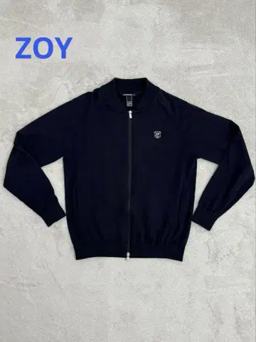 ZOY 남성용 골프웨어 니트 더블 지퍼 자켓 사이즈 2