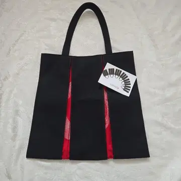 코쇼 KOSHO 교토 ougi 캔버스 토트백 핸드백 블랙/레드