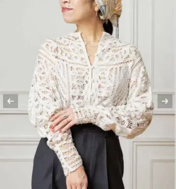 이번 시즌 완판 새상품 IENA LA BOUCLE 바텐 레이스 블라우스