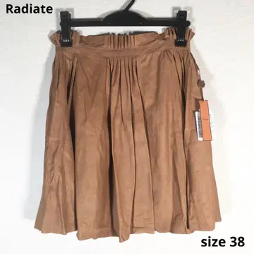 미사용품 Radiate 라디에이트 스커트 양가죽 size 38 카멜
