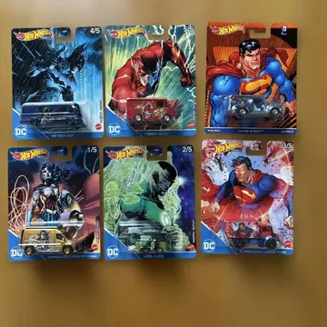 Hot Wheels Premium DC 코믹스 미니카 6대 세트