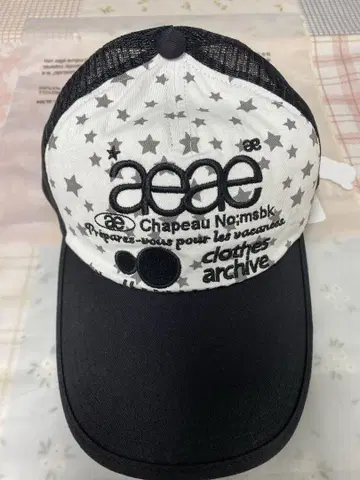 [새상품] aeae 별 패턴 로고 야구 모자