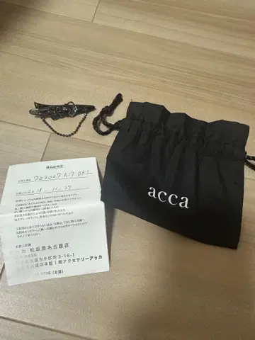 acca 헤어 클립 블랙