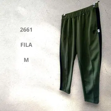 FILA 조거 팬츠 올리브 그린 블랙 캐주얼 멋쟁이 M