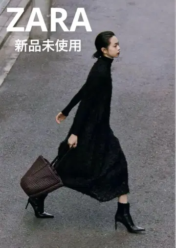 [ 미사용 새상품 ] ZARA 프린지 장식 미디 기장 원피스