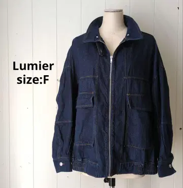 Lumier 뤼미에 데님 자켓 인디고 블루 빅 실루엣 F