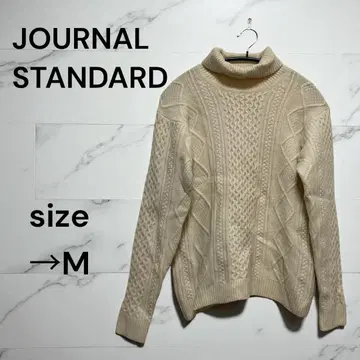 JOURNAL STANDARD 아이보리 케이블 니트 M