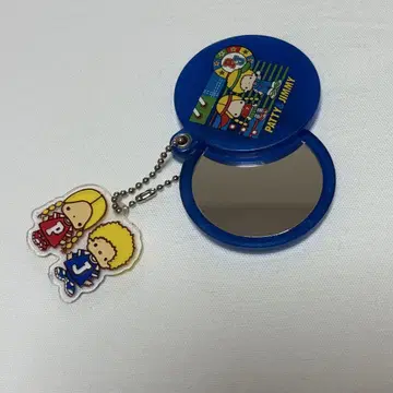 산리오 PATTY&JIMMY 슬라이드 거울 키링 레트로