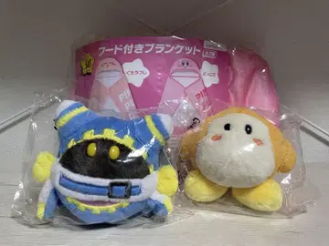 별의 커비 코로롱 프렌즈 후드 부착 담요