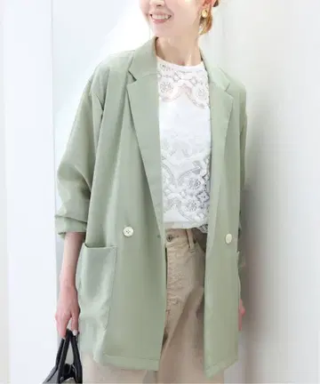 미사용 SLOBE IENA 워셔블 시어 폴리 오버 자켓