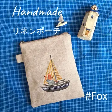핸드메이드 CORAL&TUSK 린넨 파우치 fox