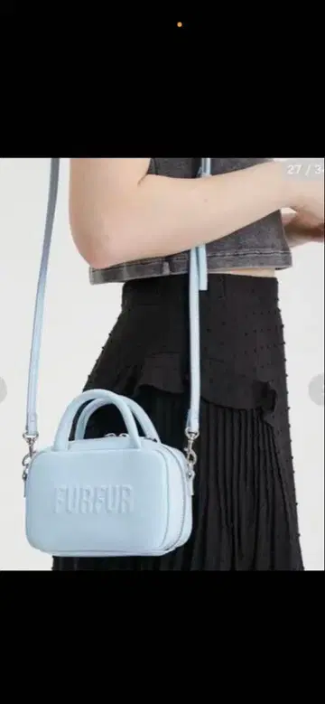 FURFUR 마이크로 보스턴 스퀘어 백 블루