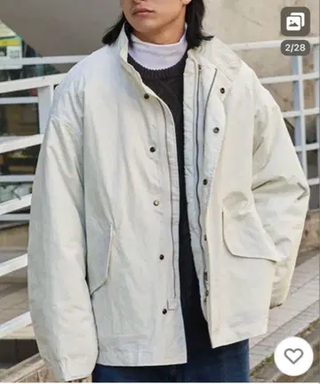 MONO-MART 모즈 코트 3WAY 숏 M65 아이보리 M