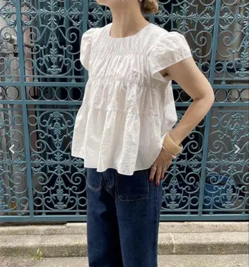 Gathered smock blouse (comochi select)