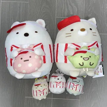 스미코구라시 볼체인 달린 봉제 인형 시로쿠마 마스코트 묶음 판매