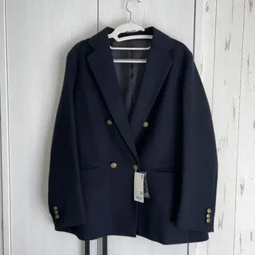 UNIQLO [미사용 새상품] 골드 버튼 더블 자켓 네이비 XL 사이즈