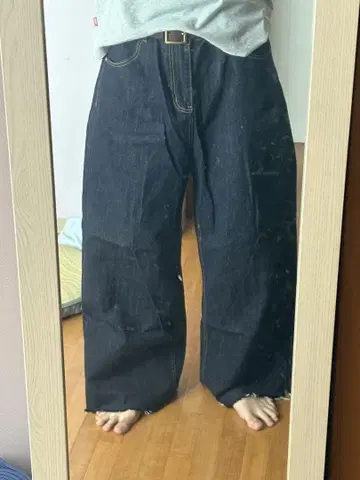 모드 스페이스 배기 인디고 데님 2XL 컷오프
