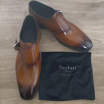 Berluti 브라운 드레스 슈즈 수납 가방 포함 9.5 27.5