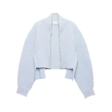 에이미 이스트 월 펄 가디건 색스 스카이블루