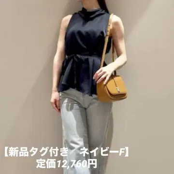 [ 택 포함 새상품 ] Snidel 태국 포함 새틴 튜닉 네이비
