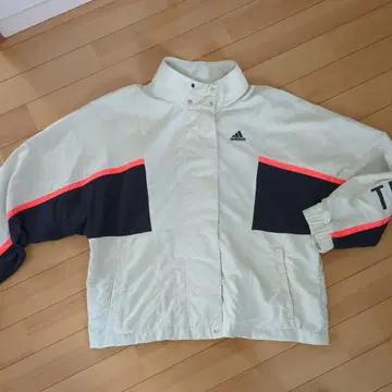 adidas 나일론 자켓 화이트/네이비/오렌지