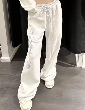 pure lace trim 조거 스웨트 팬츠
