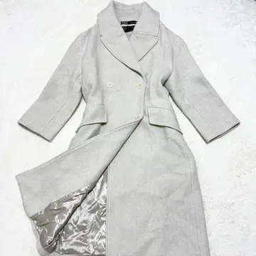 새상품급 ZARA x MANTECO 아이보리 더블 브레스드 롱 코트