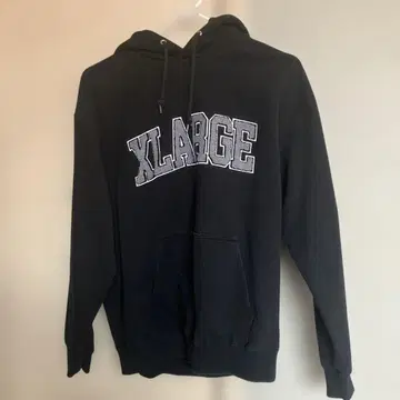 XLARGE 블랙 후드 부착 후드티 S