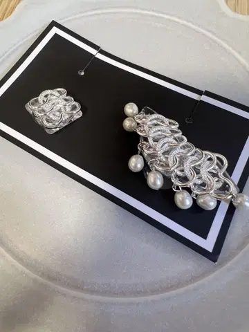 HUI 클립식 귀찌 FRINGE PEARL EARRING