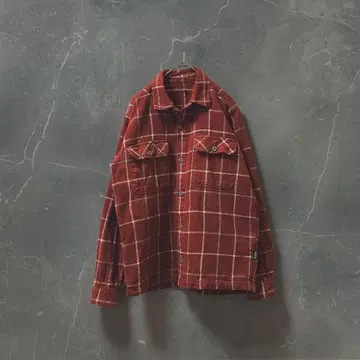 patagonia 박스 실루엣 체크 헤비 셔츠