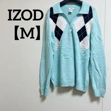 IZOD 아이조드 [ M ] 아쿠아 블루 다이아몬드 스웨터