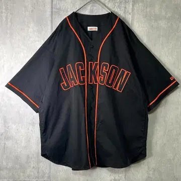 레어 JACKSON MATISSE 베이스볼 셔츠 자수 로고 블랙 새상품급