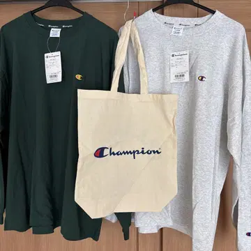 챔피온 롱 T XL 2장 세트 백 포함