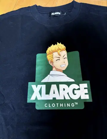 X-LARGE 블랙 셔츠 도쿄 리벤저스