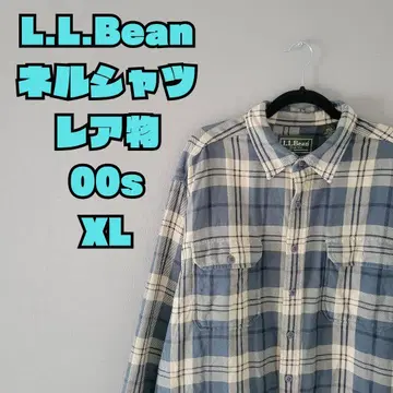 L.L.Bean 플란넬 셔츠 00s XL 블루 계열 체크