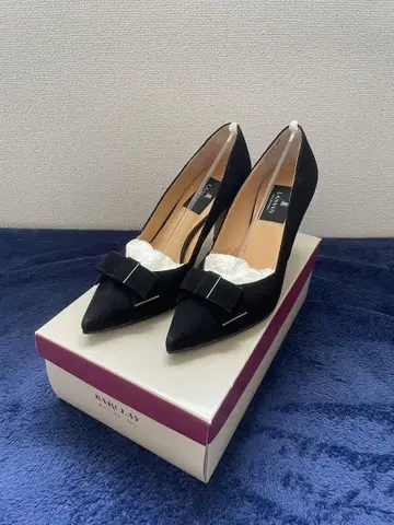 블랙 스웨이드 하이힐