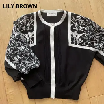 LILY BROWN 시스루 소매 가디건